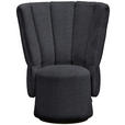 COCKTAILSESSEL - Schwarz/Dunkelblau, Design, Holz/Textil (92/113/70cm) - Emilio Belluti