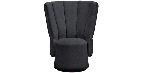 COCKTAILSESSEL - Schwarz/Dunkelblau, Design, Holz/Textil (92/113/70cm) - Emilio Belluti