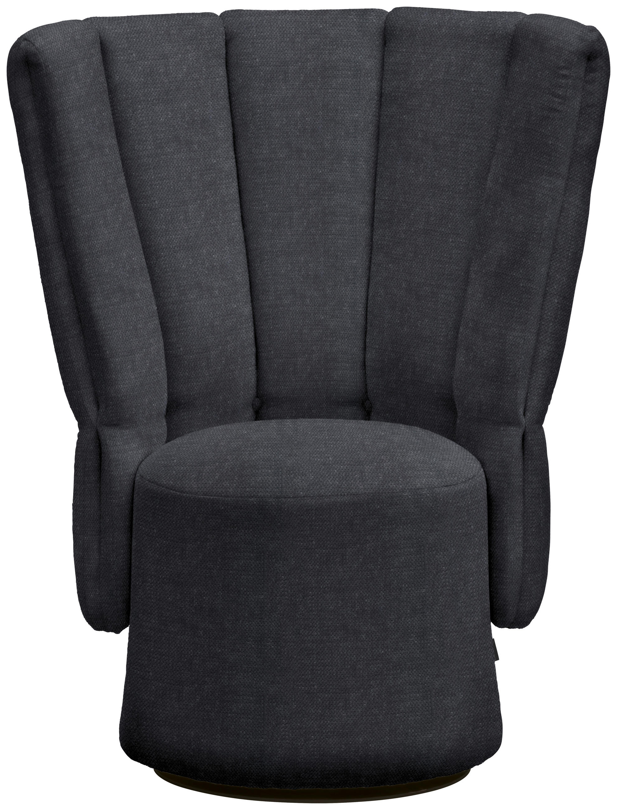 COCKTAILSESSEL in Velours Dunkelblau  - Schwarz/Dunkelblau, Design, Holz/Textil (92/113/70cm) - Emilio Belluti