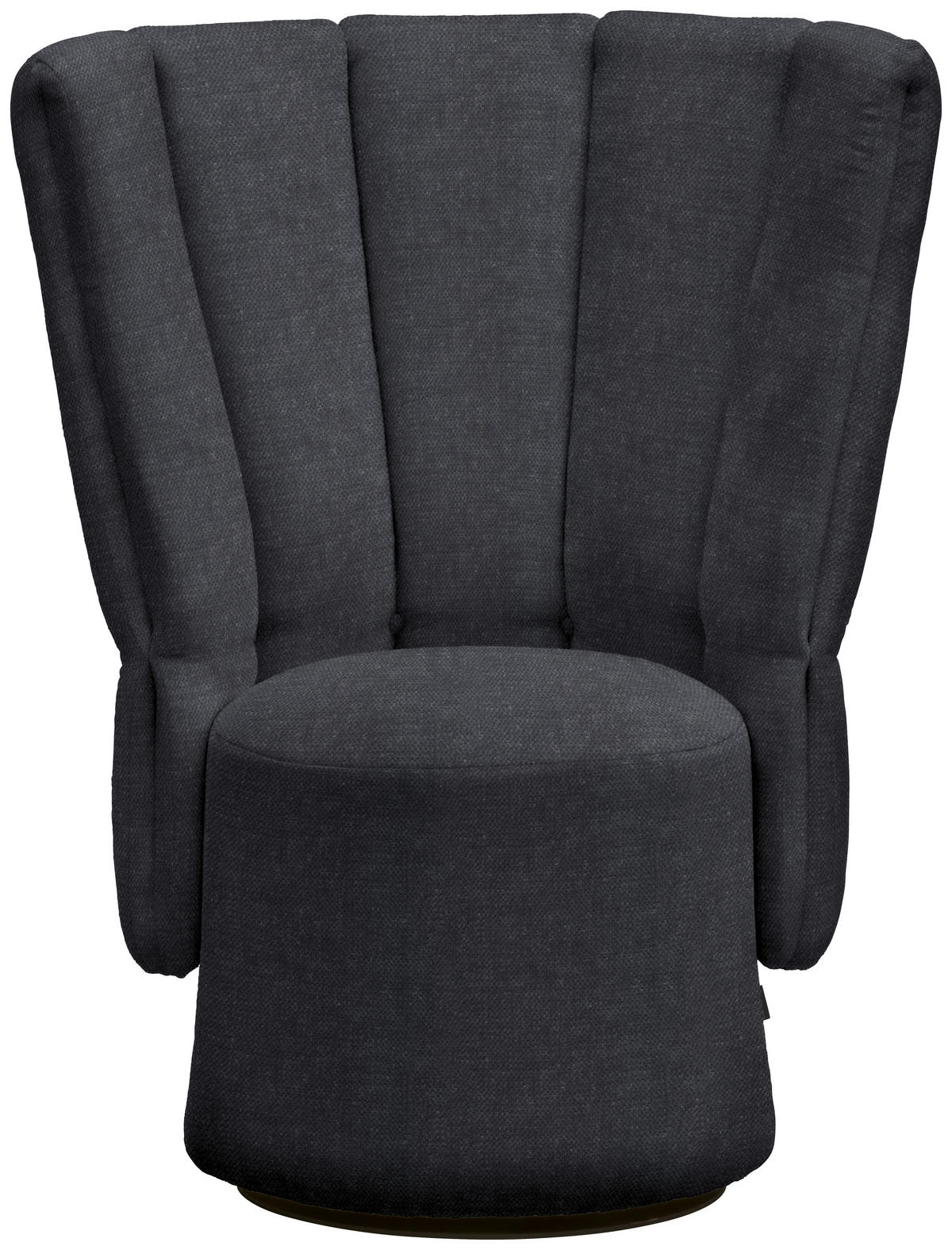 COCKTAILSESSEL in Velours Dunkelblau  - Schwarz/Dunkelblau, Design, Holz/Textil (92/113/70cm) - Emilio Belluti