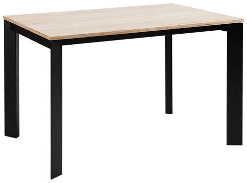 ESSTISCH in Metall, Holzwerkstoff 120-180/80/75 cm  - Eichefarben/Schwarz, Design, Holzwerkstoff/Metall (120-180/80/75cm) - home24