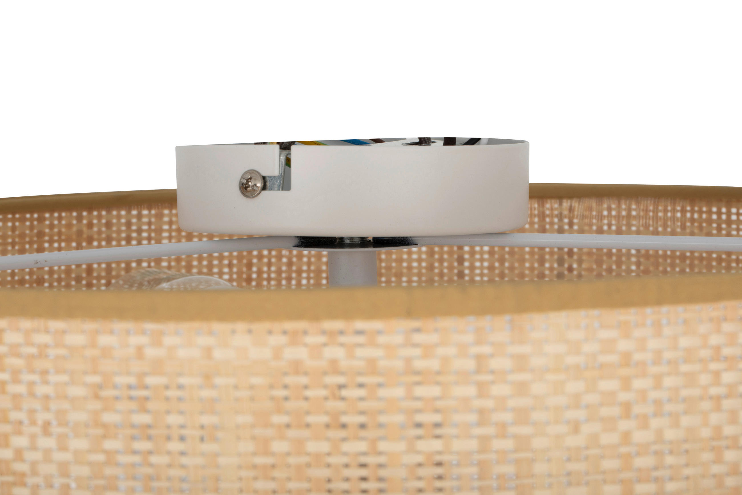 Thumbnail - Collet's Monde Deckenleuchte, Natur, Weiß, Metall, Kunststoff, Naturmaterialien, rund,rund, 15.5 cm, RoHS, CE, Lampen & ...