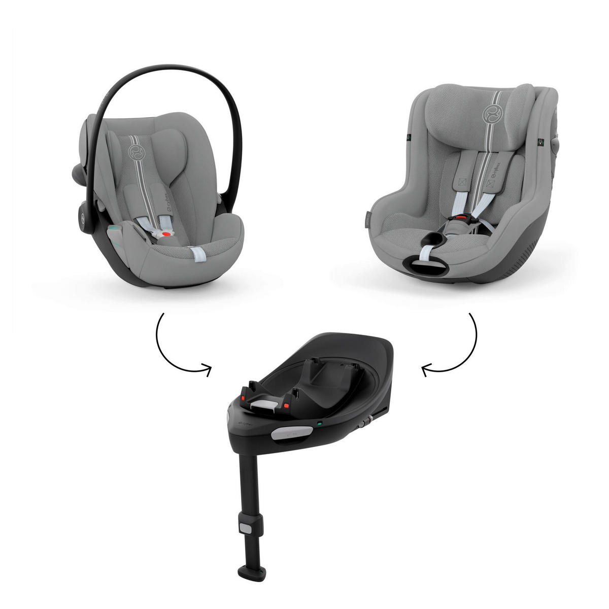 DJEČJA AUTOSJEDALICA  Cloud G3 Plus  - siva, Basics, tekstil/metal (68-72/43,5/35,5-59,5cm) - cybex GOLD