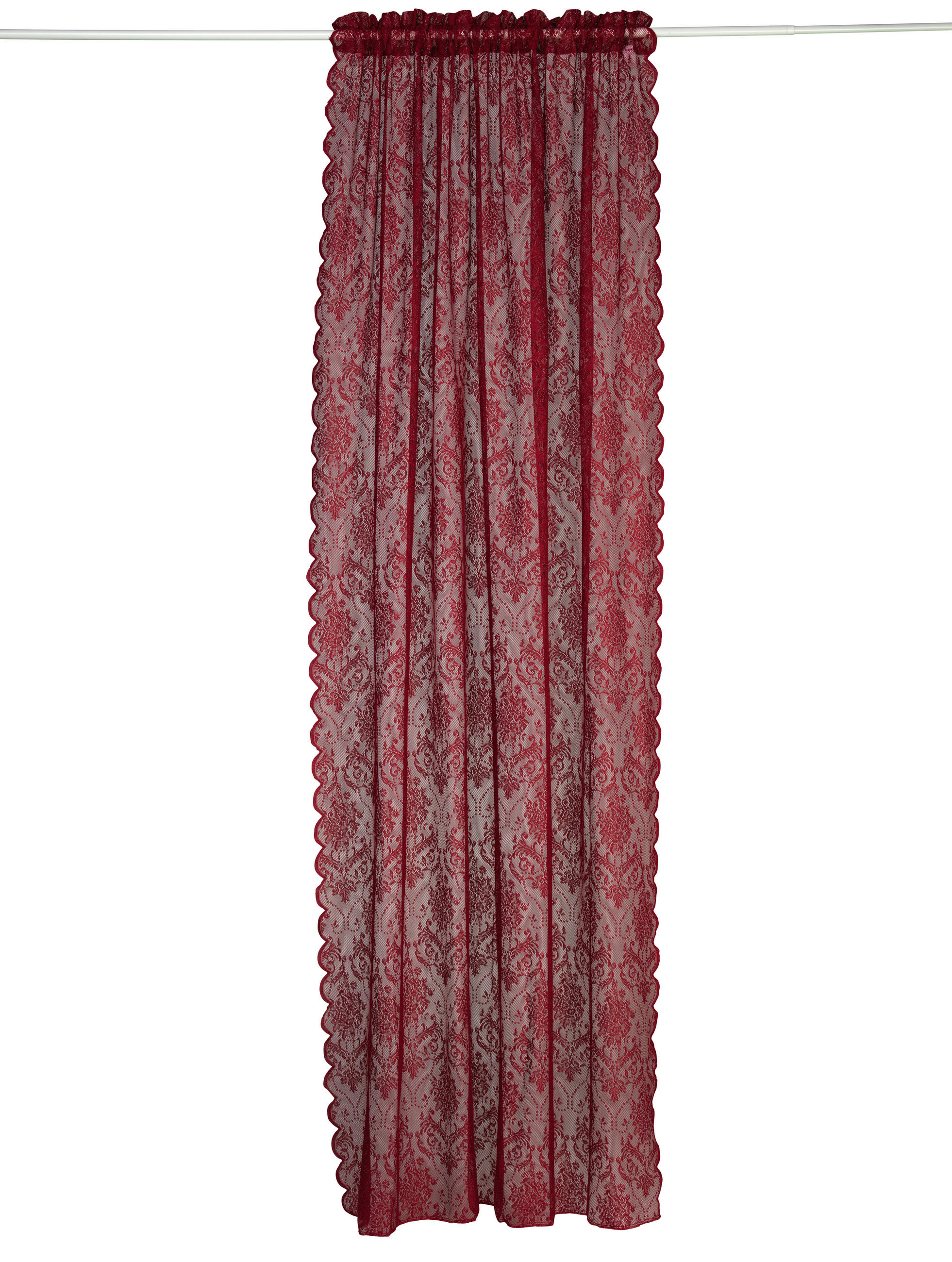 GARDINLÄNGD halvtransparent  - röd, Basics, textil (130/240/0.3cm)