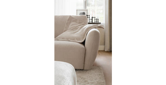 ECKSOFA  in Chenille Naturfarben  224/307 cm  - Schwarz/Naturfarben, KONVENTIONELL, Kunststoff/Textil (224/307cm) - Hom`in