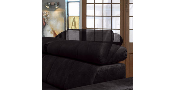 ECKSOFA in Velours Aubergine - Aubergine/Schwarz, Design, Textil/Metall (181/267cm) - Carryhome