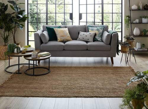 HANDWEBTEPPICH 170/120 cm Naturfarben  - Naturfarben, Basics, Textil (170/120cm) - Xora