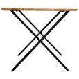 ESSTISCH in Holz, Metall 160/85/76 cm   - Schwarz/Akaziefarben, LIFESTYLE, Holz/Metall (160/85/76cm) - Linea Natura
