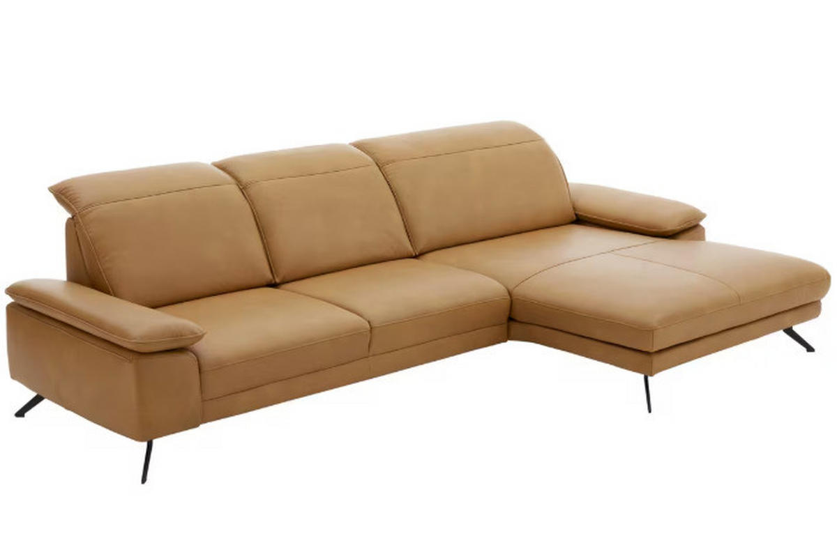 KUTNA GARNITURA koža    - crna, Design, koža/metal (332/229cm) - Beldomo Style