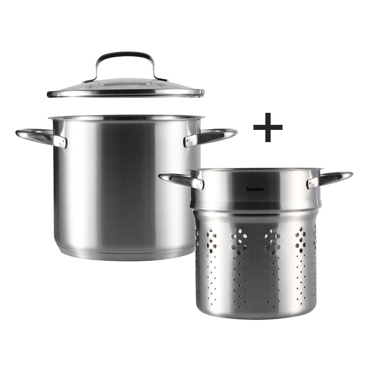 PASTATOPF b.vital 5,5 L  - Grau, Basics, Glas/Metall (17,5/22/20cm) - Berndes