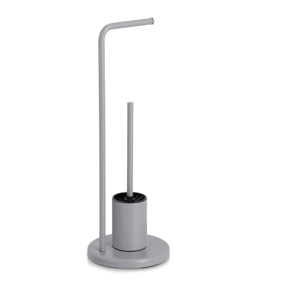 WC-BÜRSTENGARNITUR  - Grau, Basics, Kunststoff/Metall (22/22/63cm) - Zeller Present