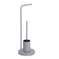 WC-BÜRSTENGARNITUR  - Grau, Basics, Kunststoff/Metall (22/22/63cm) - Zeller Present