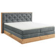 BOXSPRINGBETT 180/200 cm  in Grau, Naturfarben  - Naturfarben/Grau, KONVENTIONELL, Holzwerkstoff/Kunststoff (180/200cm) - Esposa