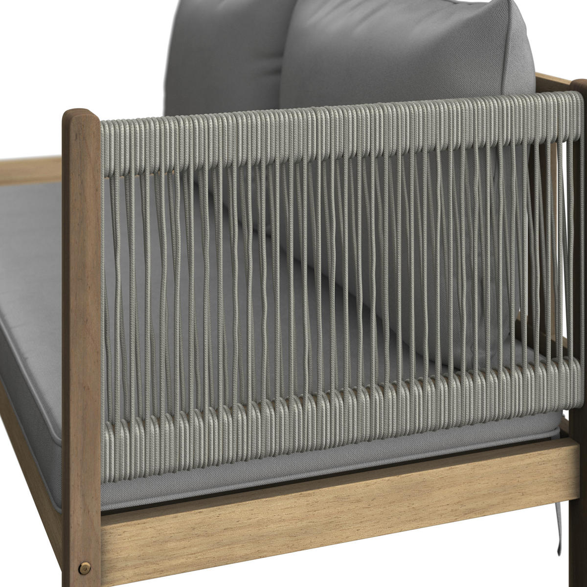 LOUNGEGARNITUR   Akazie vollmassiv  - Anthrazit/Teakfarben, MODERN, Holz/Kunststoff - Ambia Garden