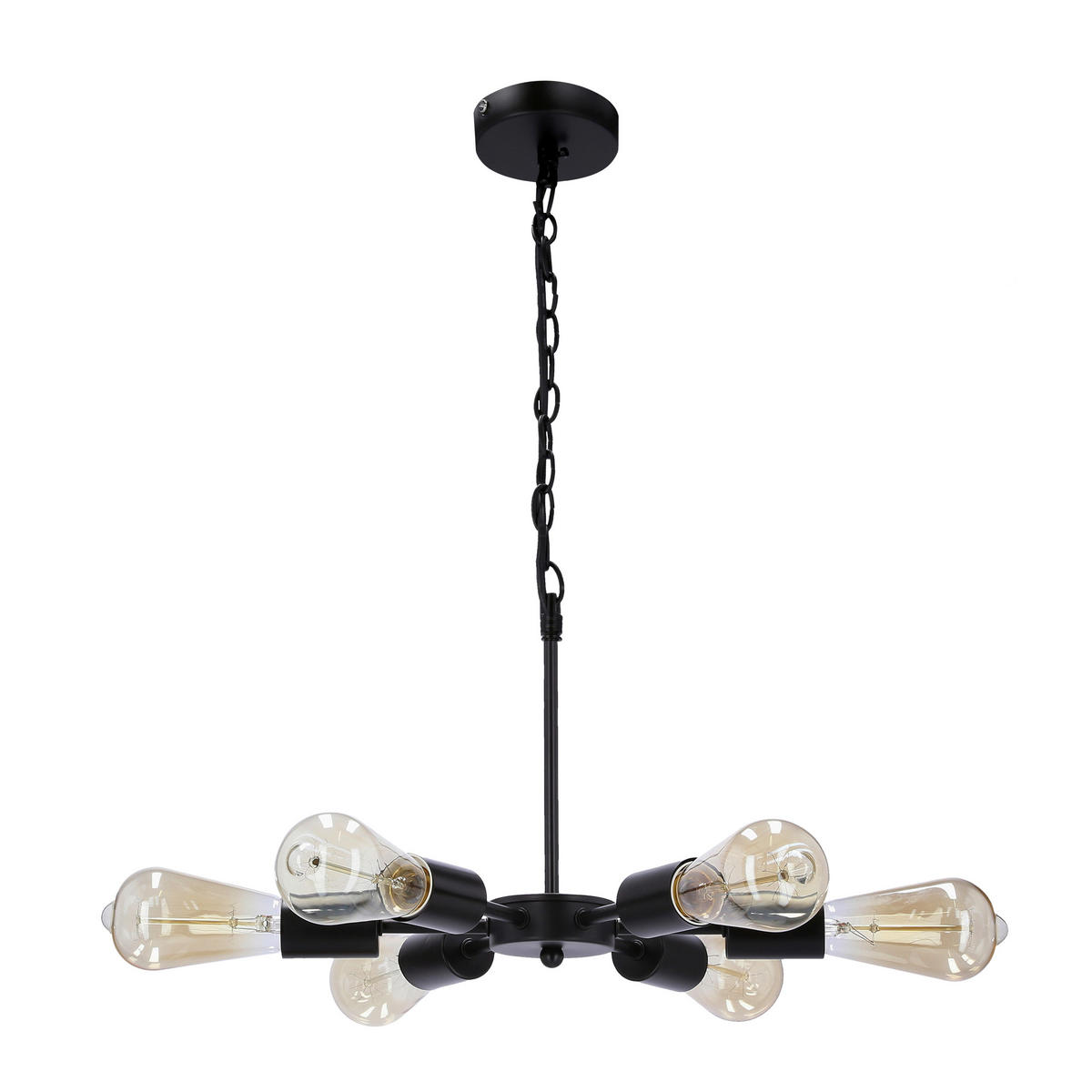 PENDELLEUCHTE Sparta 36/36/105 cm   - Schwarz, Design, Metall (36/36/105cm)