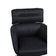 ARMLEHNSTUHL  Stoffauswahl, Sitzfläche 360° drehbar, automatische Rückholfunktion Webstoff  Schwarz  - Schwarz, Design, Textil/Metall (62/92/66cm) - Dieter Knoll