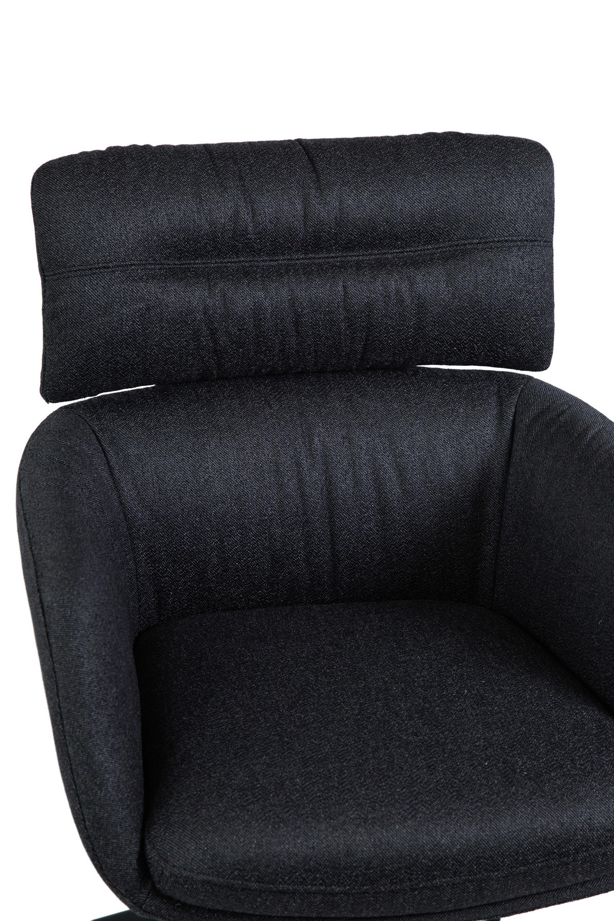 ARMLEHNSTUHL  Stoffauswahl, Sitzfläche 360° drehbar, automatische Rückholfunktion Webstoff  Schwarz  - Schwarz, Design, Textil/Metall (62/92/66cm) - Dieter Knoll