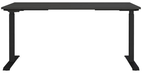 SCHREIBTISCH 160/80/72-118 cm in Schwarz, Graphitfarben - Schwarz/Graphitfarben, MODERN, Holzwerkstoff/Metall (160/80/72-118cm) - Novel