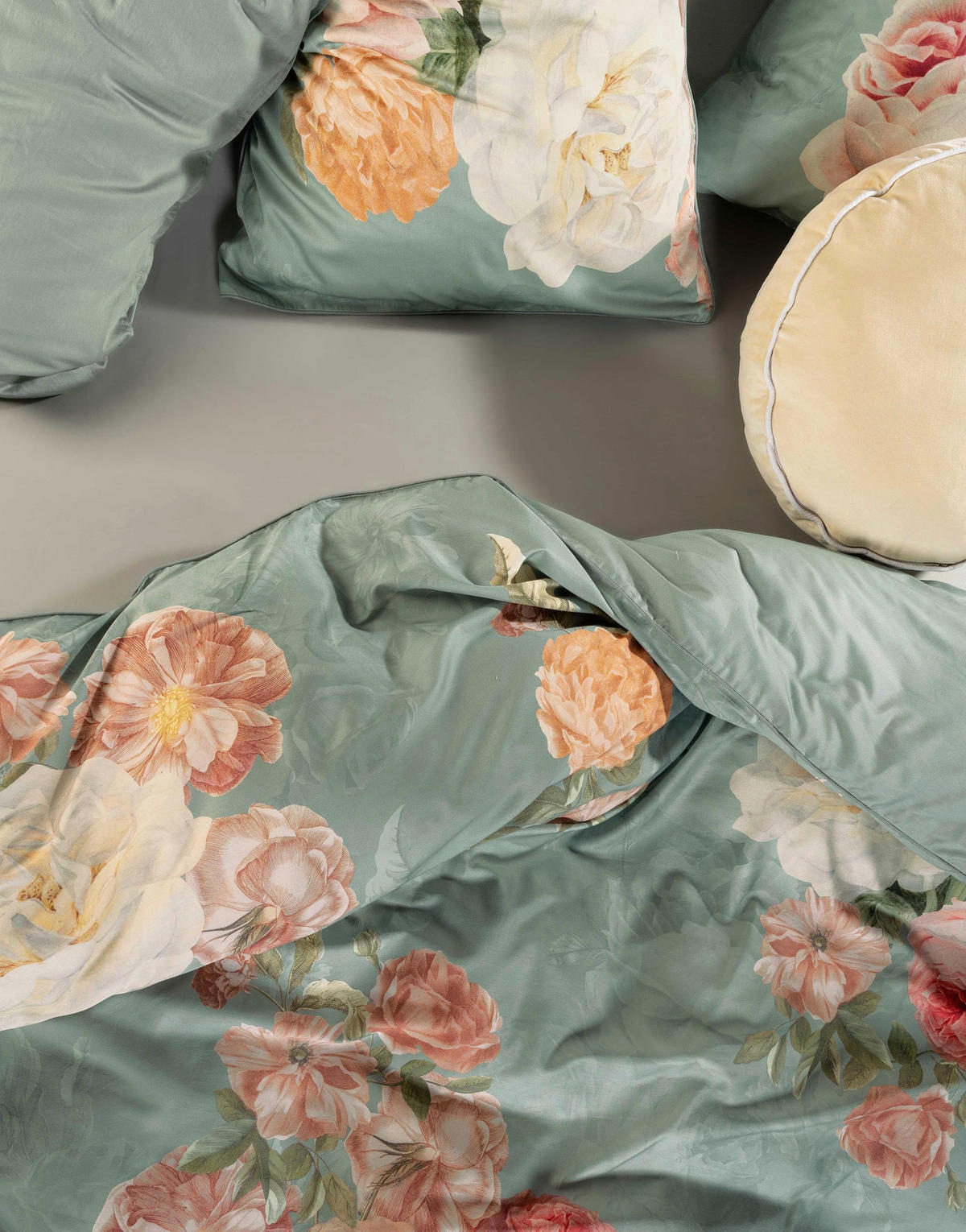 BETTWÄSCHE Orianna Satin 155/220 cm  - Türkis, KONVENTIONELL, Textil (155/220cm) - Essenza