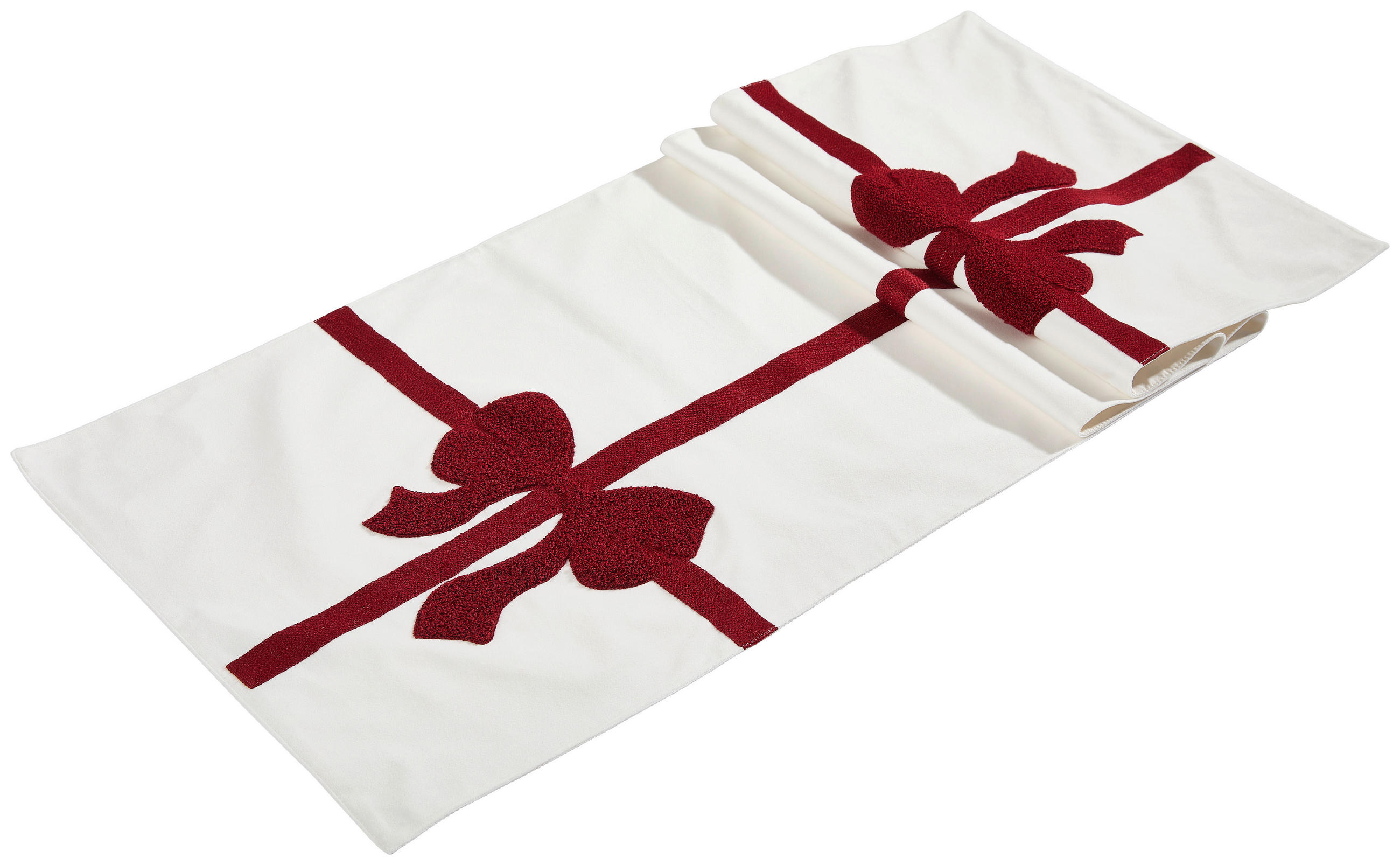TISCHLÄUFER TRADITIONELL 40/140 cm  - Weiß/Dunkelrot, KONVENTIONELL, Textil (40/140cm) - X-Mas