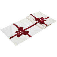 TISCHLÄUFER TRADITIONELL 40/140 cm  - Weiß/Dunkelrot, KONVENTIONELL, Textil (40/140cm) - X-Mas