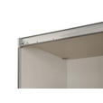 SCHWEBETÜRENSCHRANK  in Weiß, Hellgrau  - Hellgrau/Schwarz, KONVENTIONELL, Glas/Holzwerkstoff (200/222/68cm) - Moderano