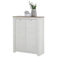 SCHUHSCHRANK  in 98/121/38 cm  - Silberfarben/Weiß, LIFESTYLE, Holzwerkstoff/Kunststoff (98/121/38cm) - MID.YOU