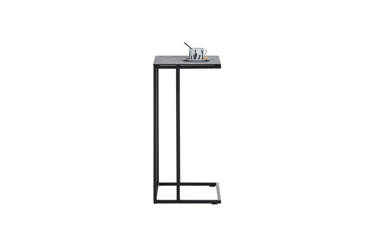 COUCHTISCH Sicherheitsglas 40/35/70 cm rechteckig Schwarz, Grau  - Schwarz/Grau, Design, Glas/Metall (40/35/70cm) - Xora
