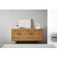 SIDEBOARD 160/75/42 cm  in Eichefarben  - Eichefarben/Schwarz, LIFESTYLE, Holzwerkstoff/Metall (160/75/42cm) - Carryhome