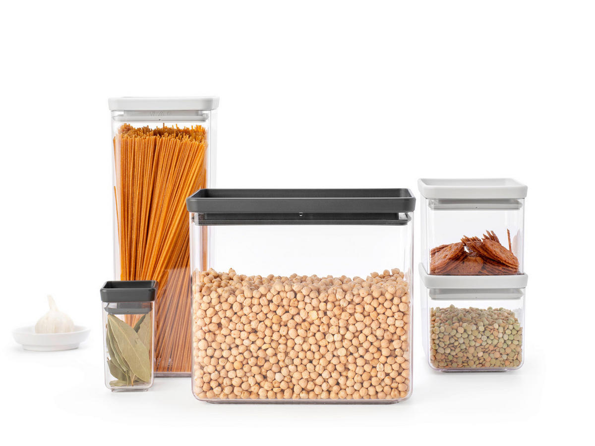 POSODA ZA SHRANJEVANJE  TASTY+  22/20,2/11,2 cm           - temno siva/prozorno, Basics, umetna masa (22/20,2/11,2cm) - Brabantia