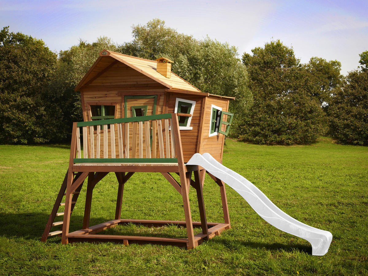 SPIELTURM 432/288/193 cm  - Braun/Weiß, KONVENTIONELL, Holz (432/288/193cm) - Ambia Garden