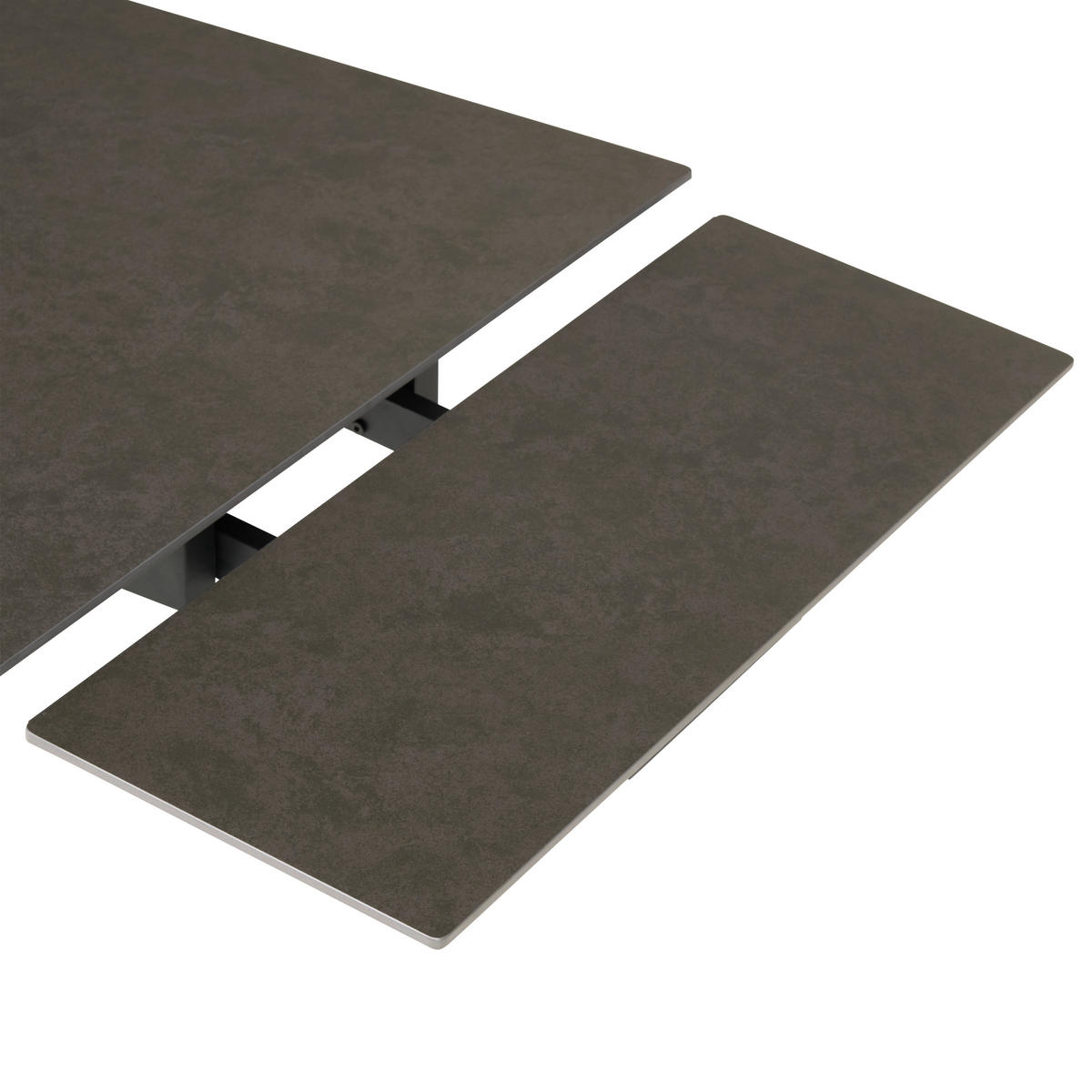 ESSTISCH Anthrazit, Schwarz rechteckig  ausziehbar  - Anthrazit/Schwarz, LIFESTYLE, Keramik/Metall (120-179/76/80cm) - Livetastic