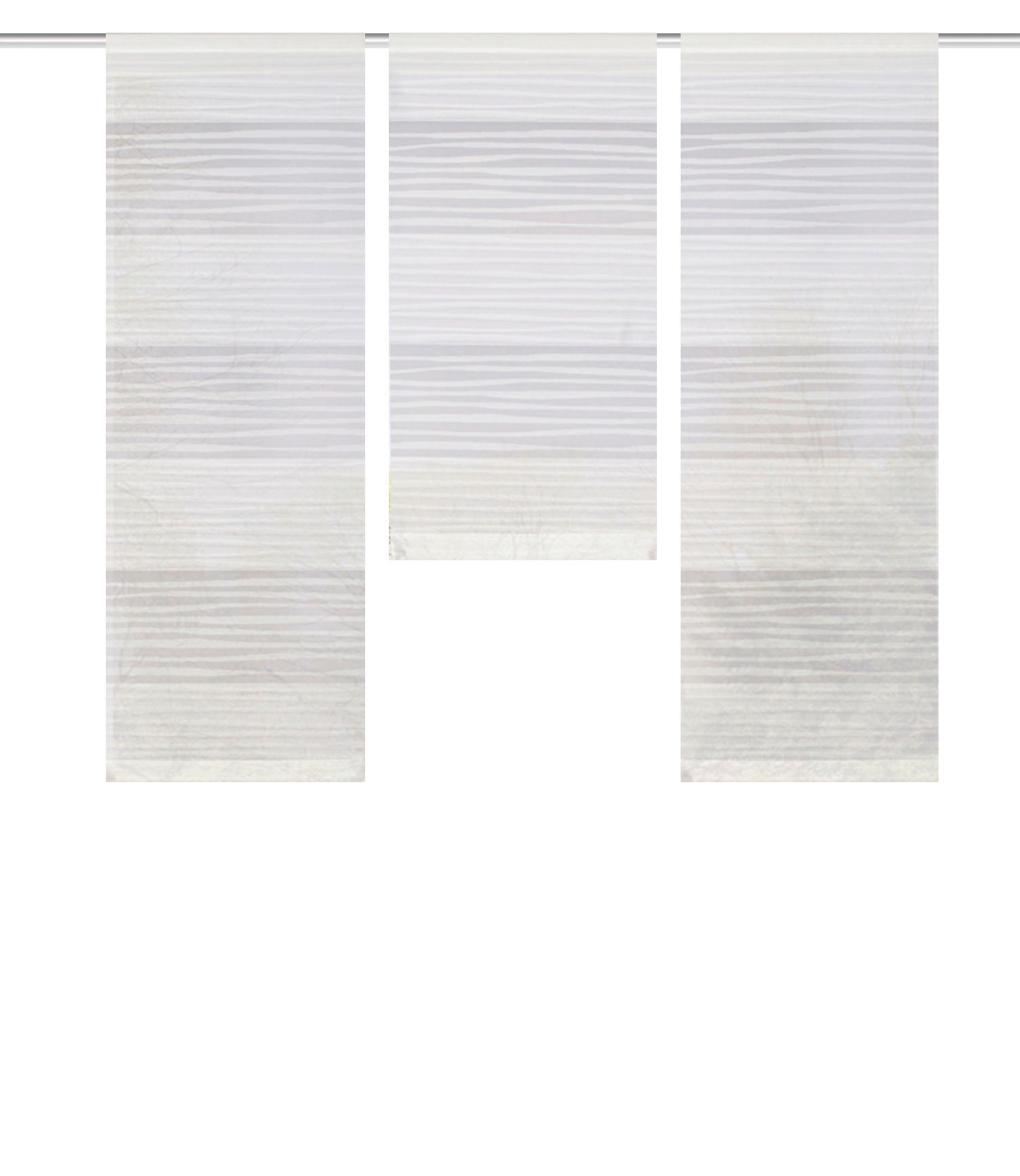 FLÄCHENVORHANG  3 Stück  blickdicht   30/80 cm  - Weiß, Basics, Textil (30/80cm)