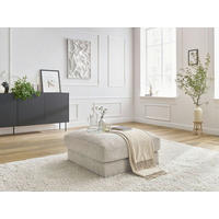 HOCKER LEONARD Struktur Beige  - Beige/Schwarz, MODERN, Kunststoff/Textil (86/43/86cm)