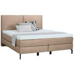 BOXSPRINGBETT 180/200 cm  in Beige  - Beige/Schwarz, KONVENTIONELL, Textil/Metall (180/200cm) - Dieter Knoll