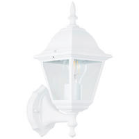ZUNANJA STENSKA SVETILKA   14,5/34/19,5 cm            - bela, Basics, kovina/steklo (14,5/34/19,5cm)