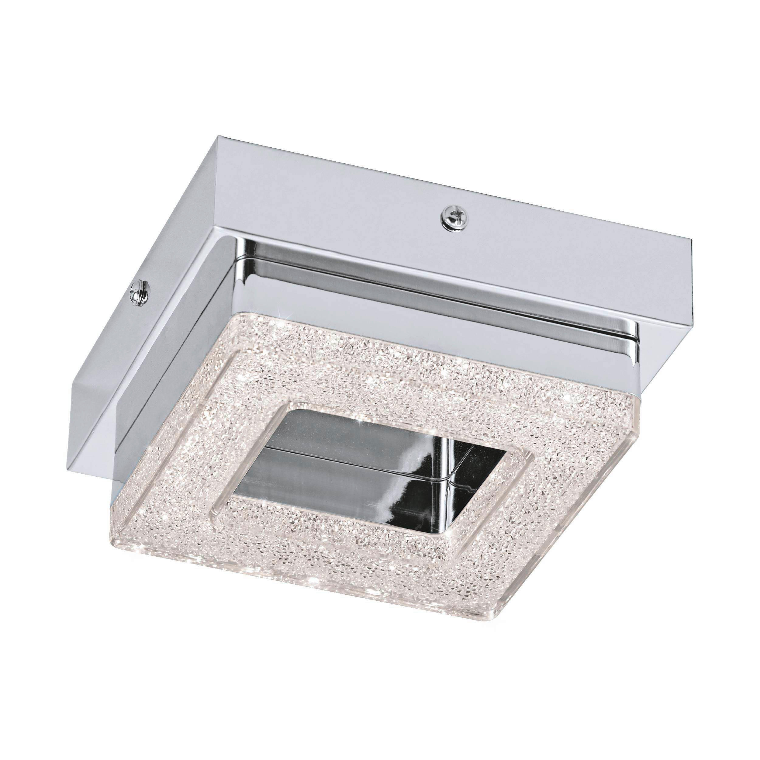 PLAFONIERĂ CU LED - Basics, sticlă/metal (14/14/6cm)