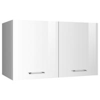 KÜCHENOBERSCHRANK 100/57/34 cm  in Weiß Hochglanz  - Weiß Hochglanz/Silberfarben, MODERN, Holzwerkstoff/Metall (100/57/34cm) - Held