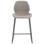 BARHOCKER Webstoff Hellgrau  - Hellgrau/Schwarz, Design, Textil/Metall (49/97/52cm) - Novel