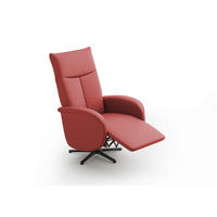 DREHSTUHL Rot  - Rot/Schwarz, MODERN, Leder/Metall (75/112/82cm) - Sit & More
