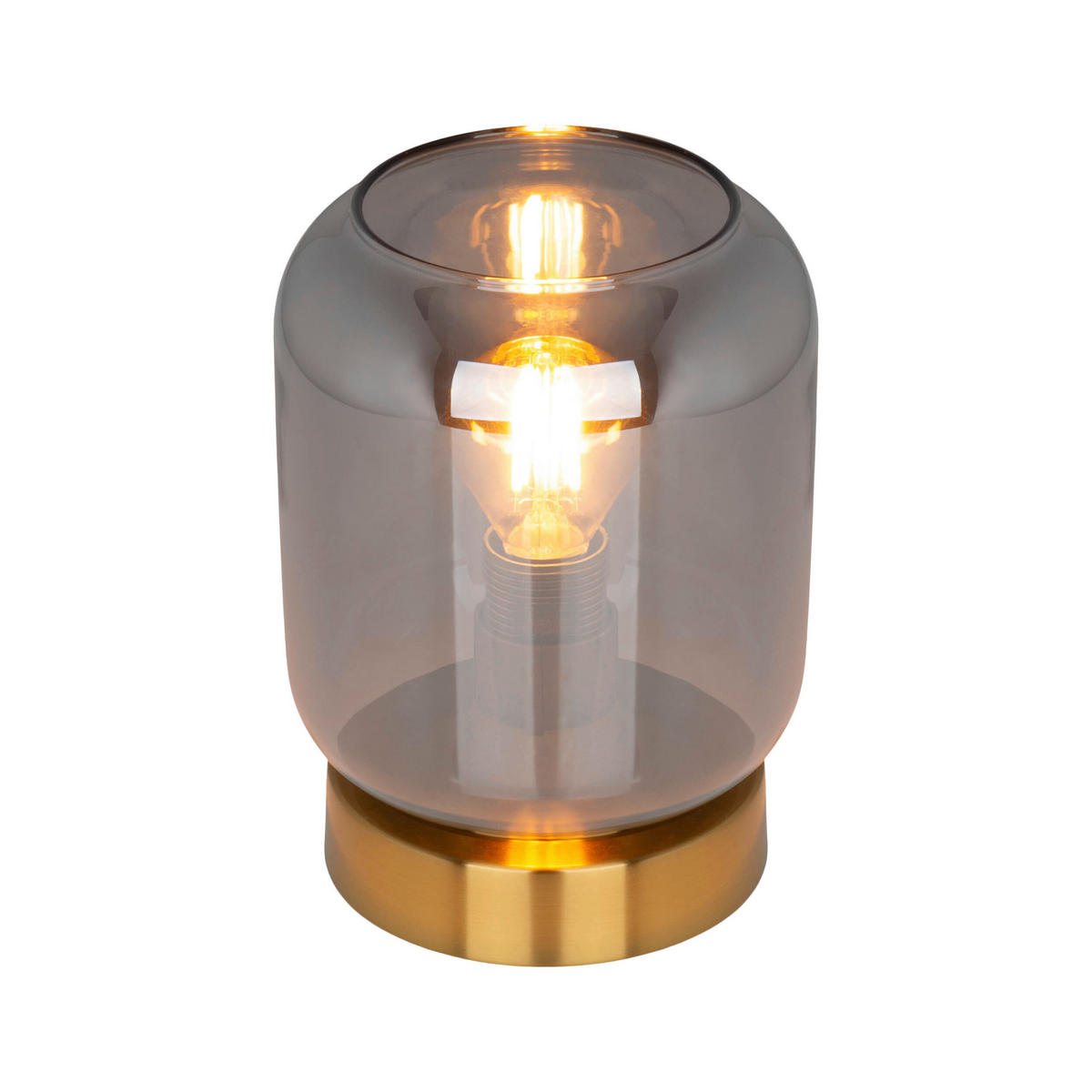 TISCHLEUCHTE 12/17 cm   - Schwarz/Weiß, Design, Glas/Metall (12/17cm) - Näve