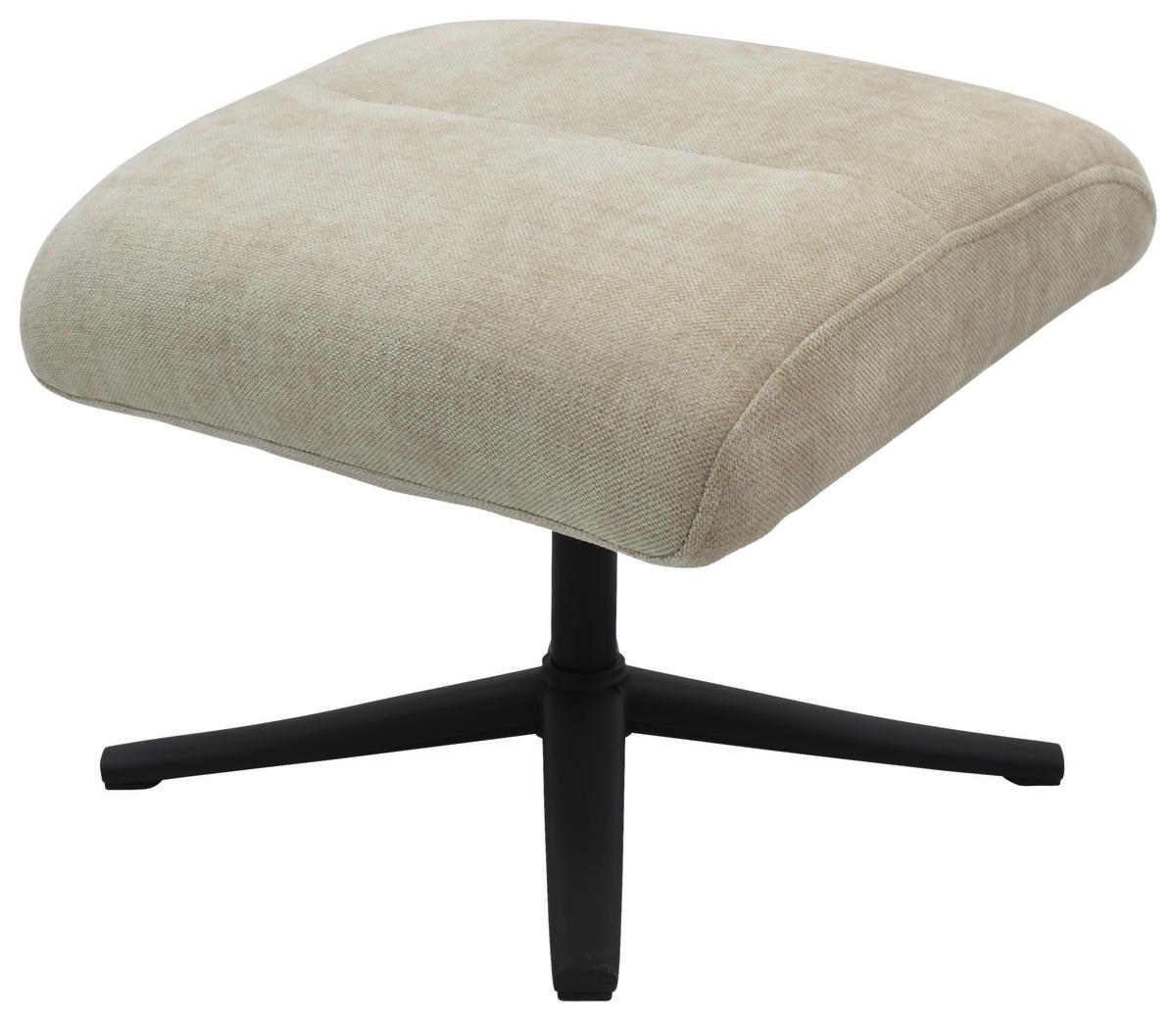 RELAXSESSELSET RELAVO Webstoff Hocker    - Beige/Schwarz, Design, Textil/Metall (72/109/86/111/81cm) - Livetastic