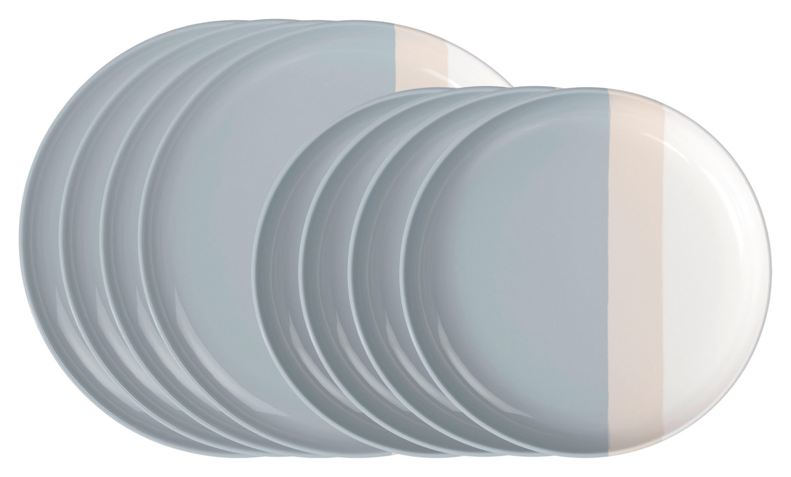 TAFELSERVICE PastelPop Blue 8-teilig  - Pastellblau/Beige, Basics, Keramik - Villeroy & Boch