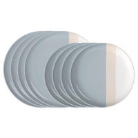TAFELSERVICE PastelPop Blue 8-teilig  - Pastellblau/Beige, Basics, Keramik - Villeroy & Boch