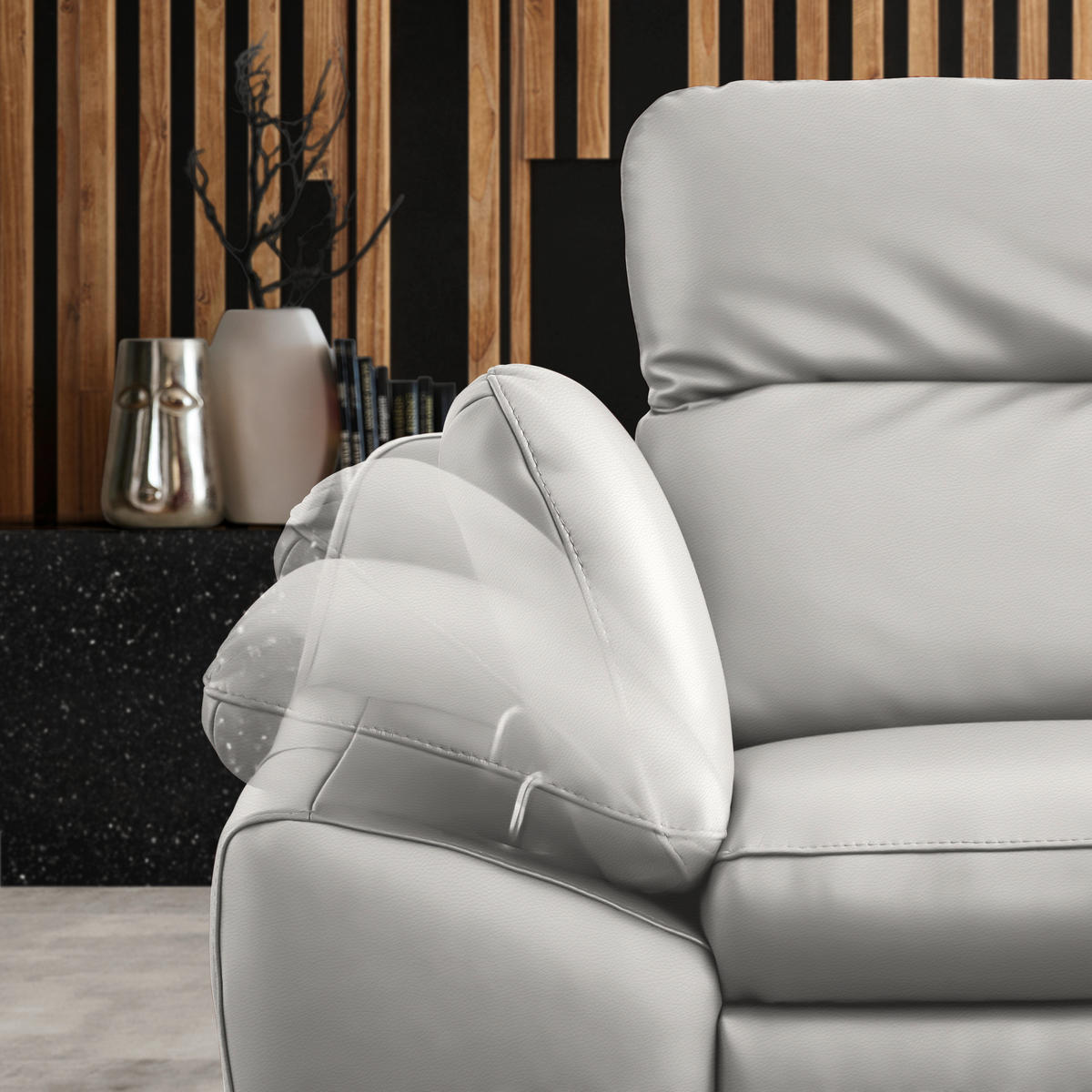ECKSOFA in Echtleder Greige  286/183 cm  - Greige/Schwarz, Design, Leder/Metall (286/183cm) - Celina Home