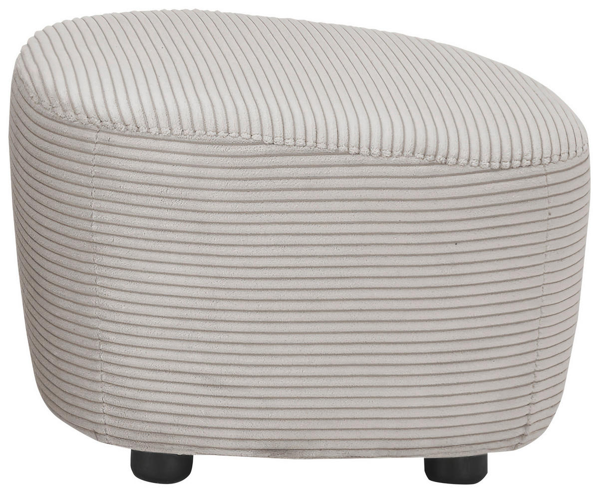 HOCKER Cord Hellgrau  - Hellgrau/Schwarz, Design, Kunststoff/Textil (54/41/57cm) - SetOne by Musterring