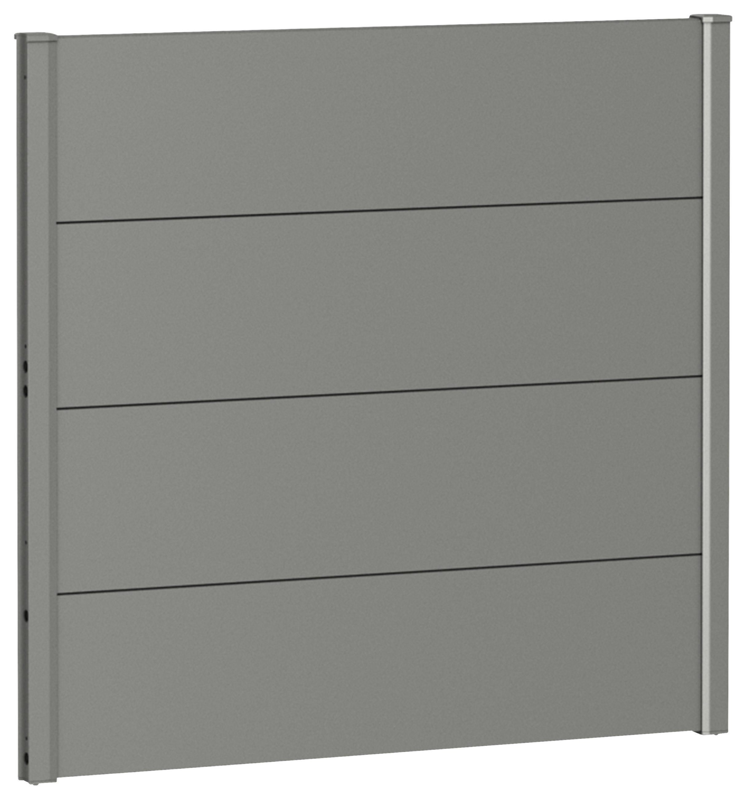 SICHTSCHUTZ - Grau, Basics, Metall (96/91/4,4cm) - Biohort