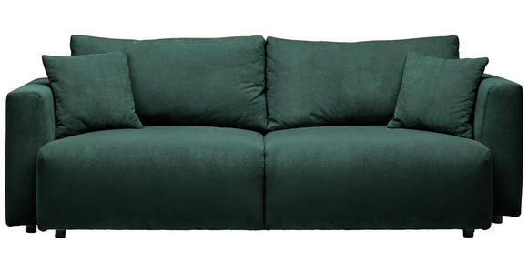 SCHLAFSOFA in Cord Dunkelgrün - Dunkelgrün/Schwarz, Design, Kunststoff/Textil (250/92/105cm) - Carryhome
