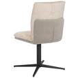 STUHL - Beige/Schwarz, Design, Textil/Metall (47/85/61cm) - Novel