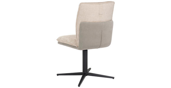 STUHL - Beige/Schwarz, Design, Textil/Metall (47/85/61cm) - Novel